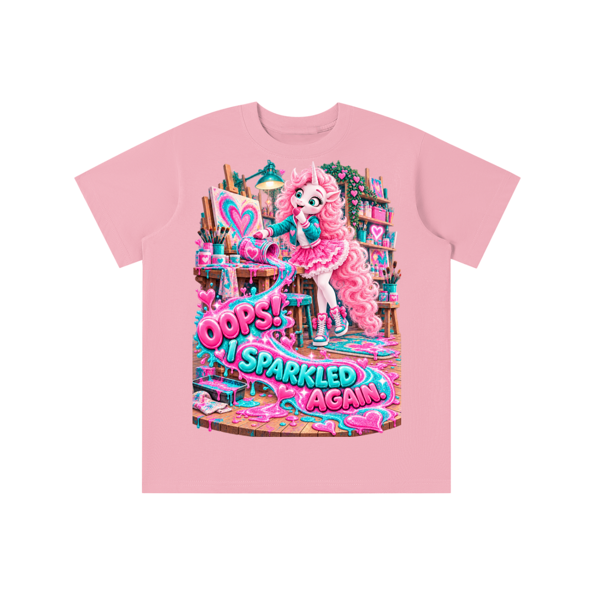 Umyrica Magical Collection™ Oops I Sparkled Again Graphic T-Shirt - Youth Unisex Tee