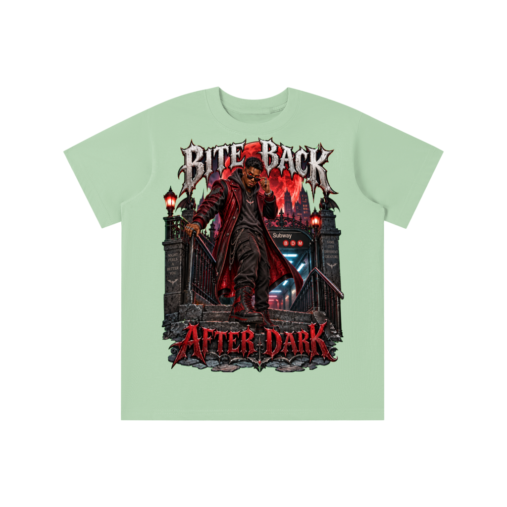 Halloween Vampire Graphic T-Shirt - Bite Back After Dark - Youth Unisex Tee