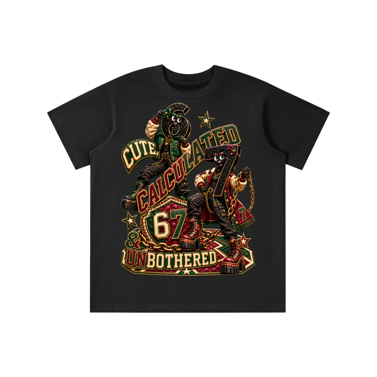 6-7 Street Mode™ Cute, Calculated & Unbothered Graphic T-Shirt - Youth Unisex Tee