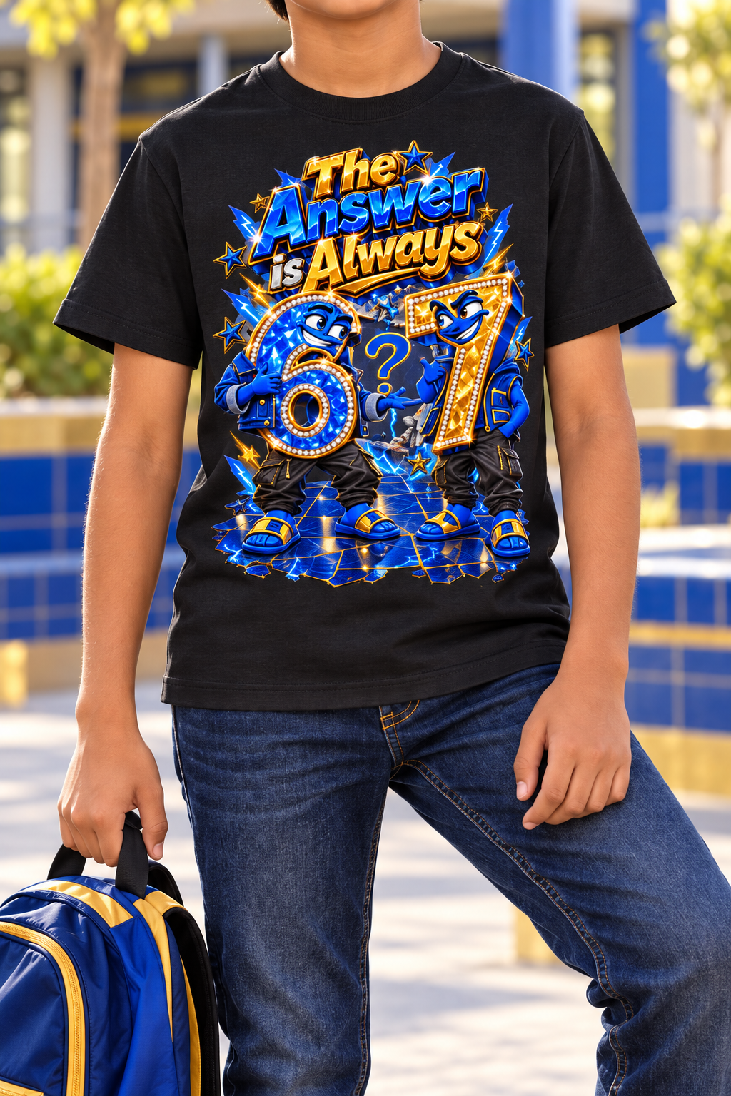 6-7 Street Mode™ The Answer Is Always 6-7 Graphic T-Shirt - Youth Unisex Tee
