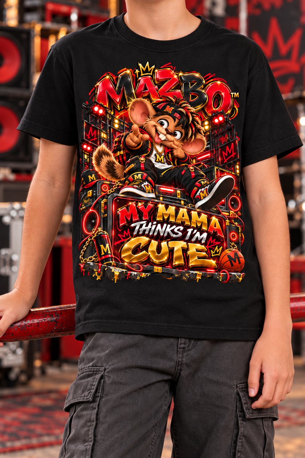 Own Your Vibe™ Mazbo™ My Mama Thinks I’m Cute Graphic T-Shirt - Youth Unisex Tee