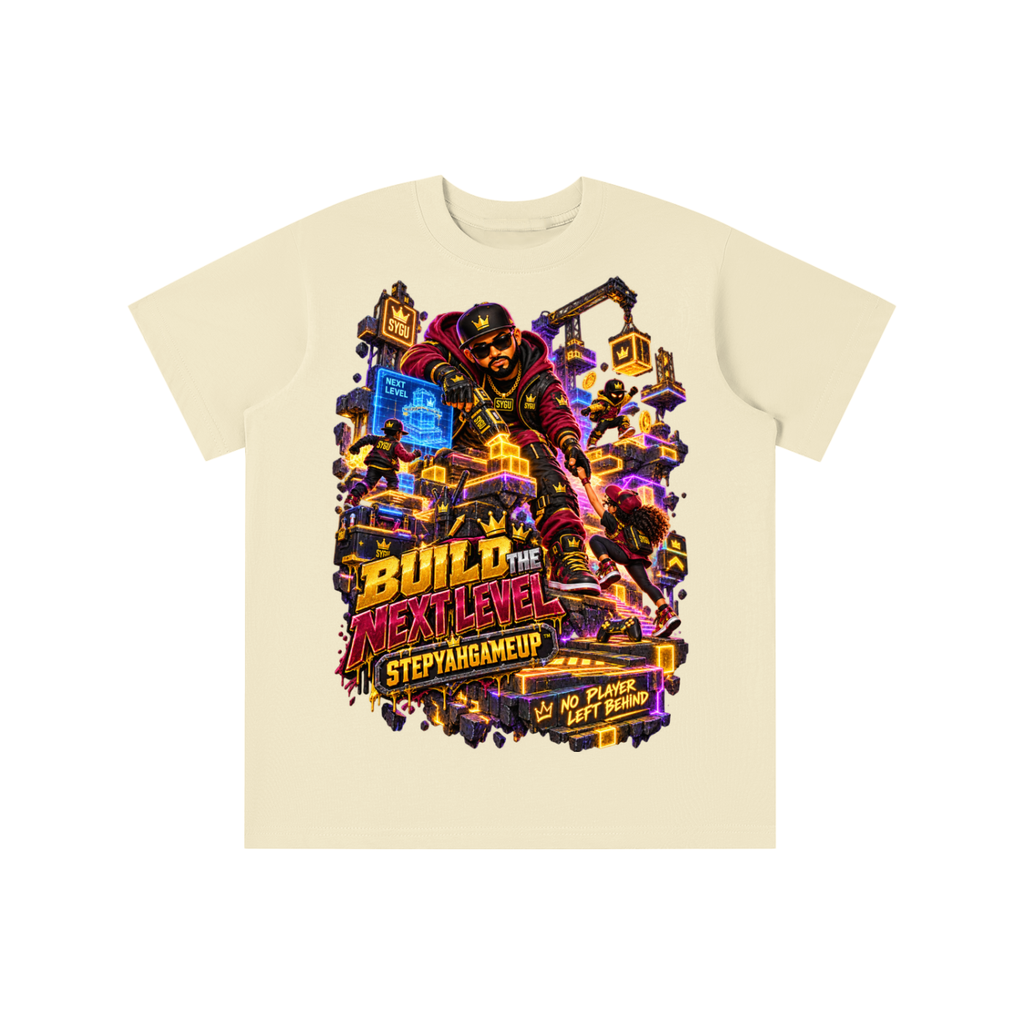 StepYahGameUp™ Build the Next Level Graphic T-Shirt - Youth Unisex Tee