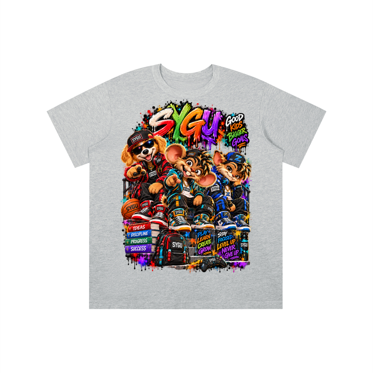 StepYahGameUp™ Good Kids Bigger Goals Graphic T-Shirt - Youth Unisex Tee
