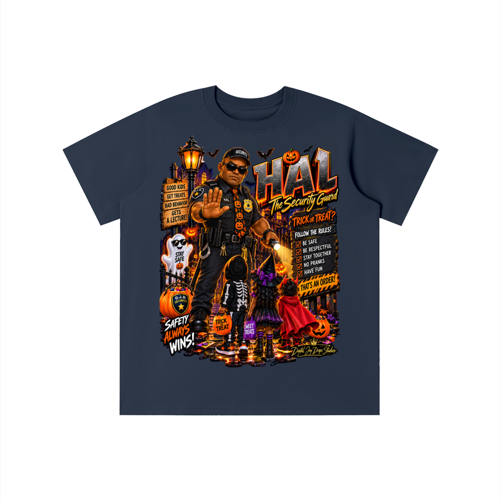 Halloween Security Guard Graphic T-Shirt - HAL the Security Guard - Youth Unisex Tee