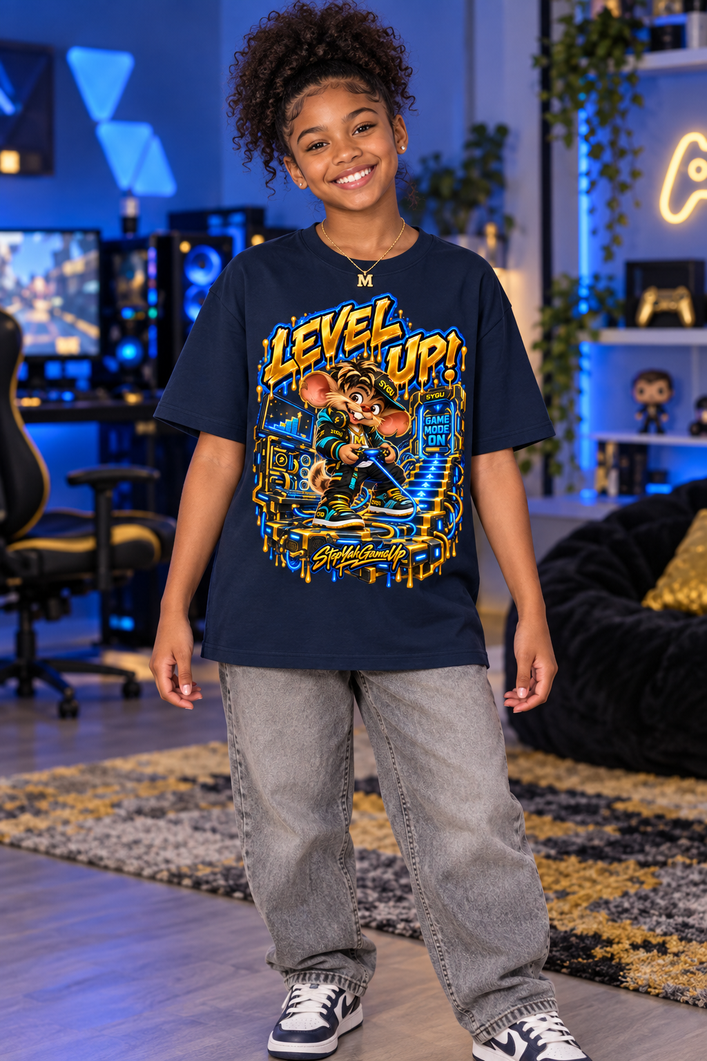 StepYahGameUp™ Level Up! Graphic T-Shirt - Youth Unisex Tee