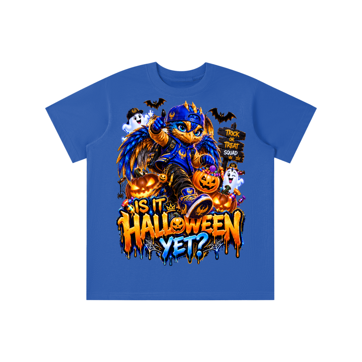 Halloween Owl Trick-or-Treat Graphic T-Shirt - Is It Halloween Yet? - Youth Unisex Tee