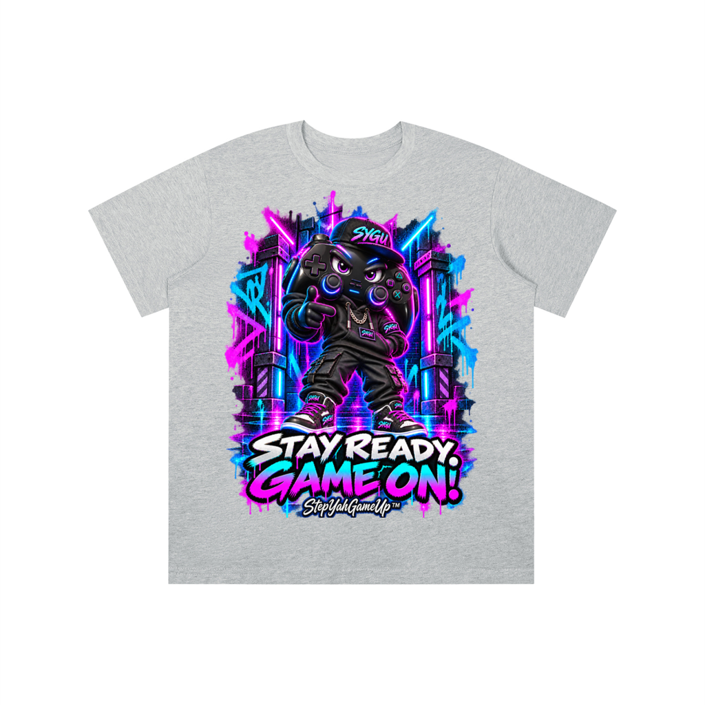 StepYahGameUp™ Stay Ready Game On Graphic T-Shirt - Youth Unisex Tee