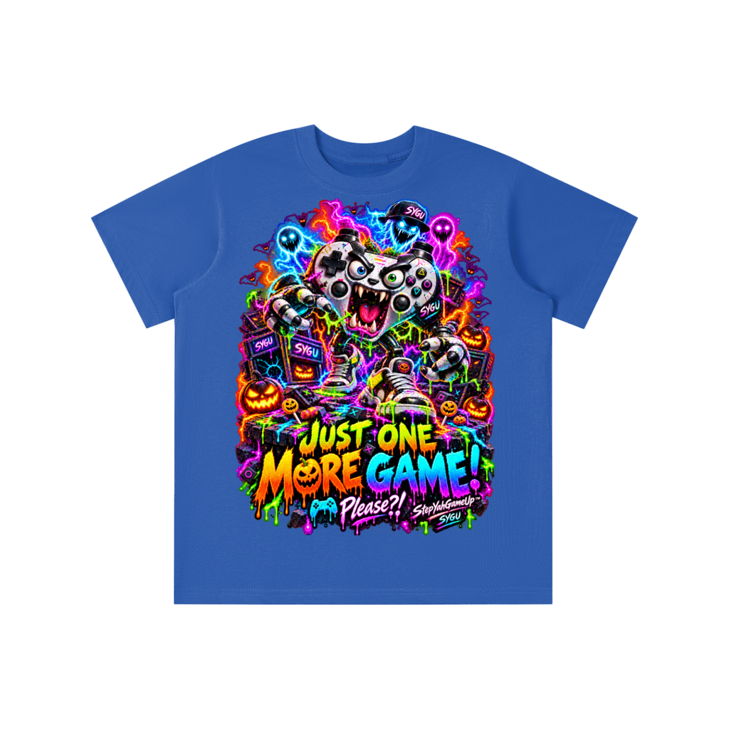 StepYahGameUp™ Halloween Just One More Game Please Graphic T-Shirt - Youth Unisex Tee