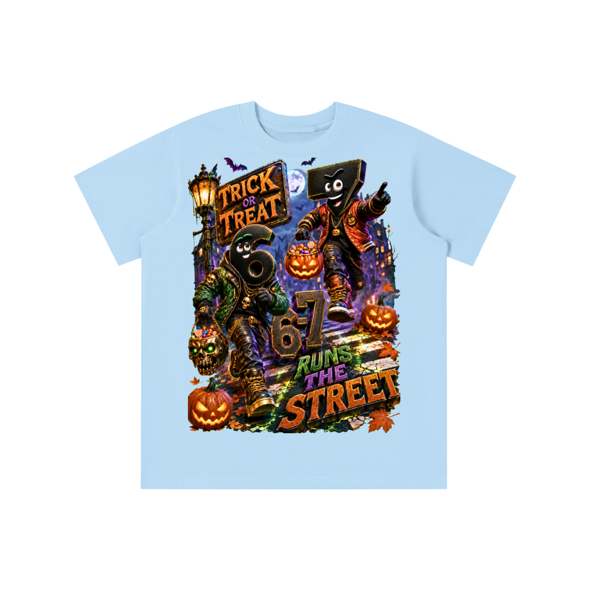 6-7 Street Mode™ Halloween Graphic T-Shirt - 6-7 Runs the Street - Youth Unisex Tee